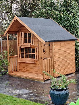 The Pine Lodge Playhouse 7'x7' (2.13m x 2.13m) 