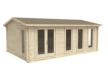 Blakedown 6.0m x 4.0m Log Cabin Double Glazed 24kg Polyester Felt, Plus Underlay