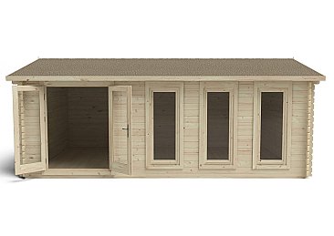 Blakedown 6.0m x 4.0m Log Cabin Double Glazed 34kg Polyester Felt, Plus Underlay