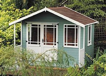 Example of the painted finish with optional 2'6 verandah