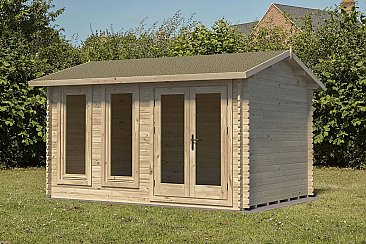 Chiltern 4.0m x 3.0m Log Cabin Double Glazed 34kg Felt, Plus Underlay