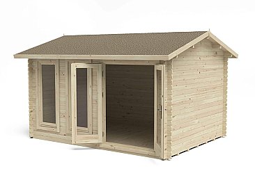 Chiltern 4.0m x 3.0m Log Cabin Double Glazed 34kg Felt, Plus Underlay