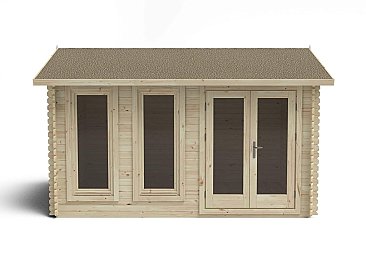 Chiltern 4.0m x 3.0m Log Cabin Double Glazed with Felt Shingles and Underlay