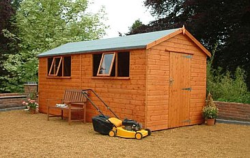Heavy Duty Apex shed 16x8 (4.87m x 2.43m)