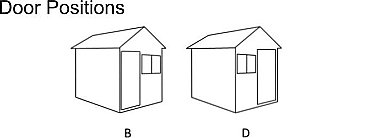 Supreme Cabin ShedDoor Positions