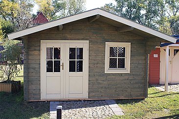 Zuluna 45mm Apex Roof Log Cabin 3.6x3m