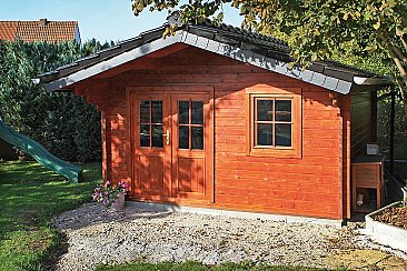 Zuluna 45mm Apex Roof Log Cabin 3.9x3m