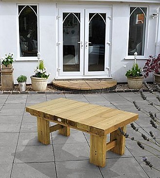 Taylors Garden Buildings for Sheds Log Cabins and Summerhouses Low Level Sleeper Table 1.2m