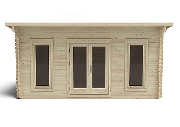 Mendip 5.0m x 4.0m Log Cabin Double Glazed, 24kg Polyester Felt, Plus Underlay