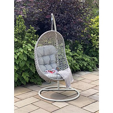 Barcelona - Single Pod Hanging Chair (Grey)
