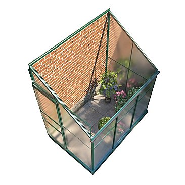 Polycarbonate Lean-To Greenhouse 4x6