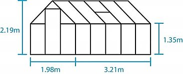 Halls Qube Black Greenhouse