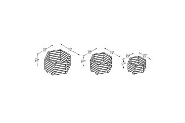 York Hexagonal Planter – Set of 3