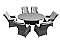 Boston - 6 Seater Set with Oval Table (Dark Grey)
