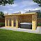 Mercia Studio Pent with Outdoor Area 44mm - Double Glazed 6m x 3m