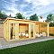 Mercia 7m x 3m Studio Pent Log Cabin With Slatted Area - 44mm