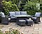 Boston - 3-Seater Sofa Dining Set with Firepit