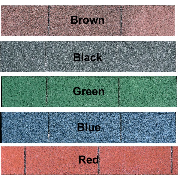 Roof Shingle Colour Brown Black Green Blue Red