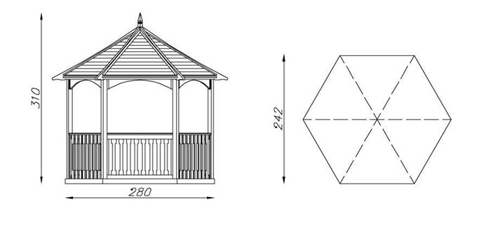 Brompton Gazebo - Large