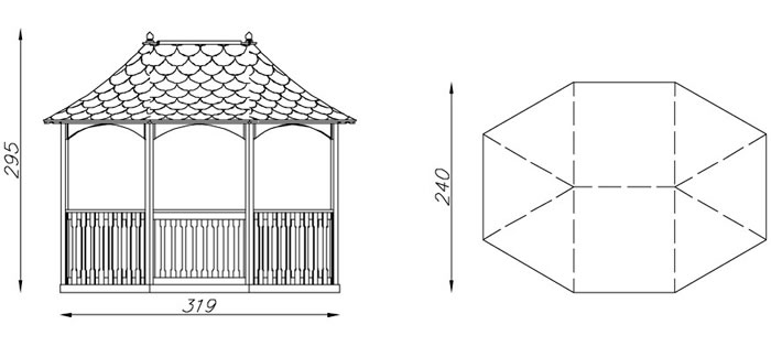 J-Class Brompton Tiled Pavilion Dimensions