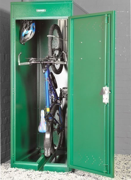 Bike Secured into Locker