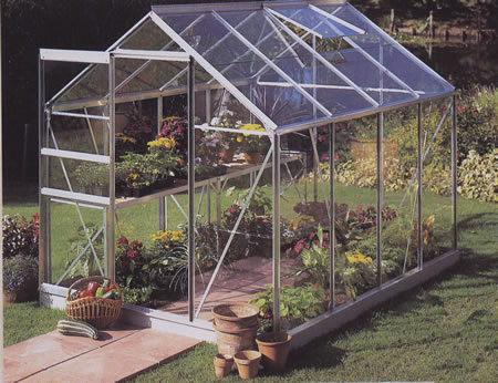 Hall Popular Greenhouse in Silver Aluminum