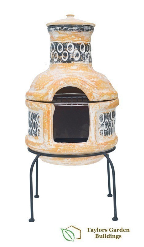 Link with Grill Small Clay Chimenea