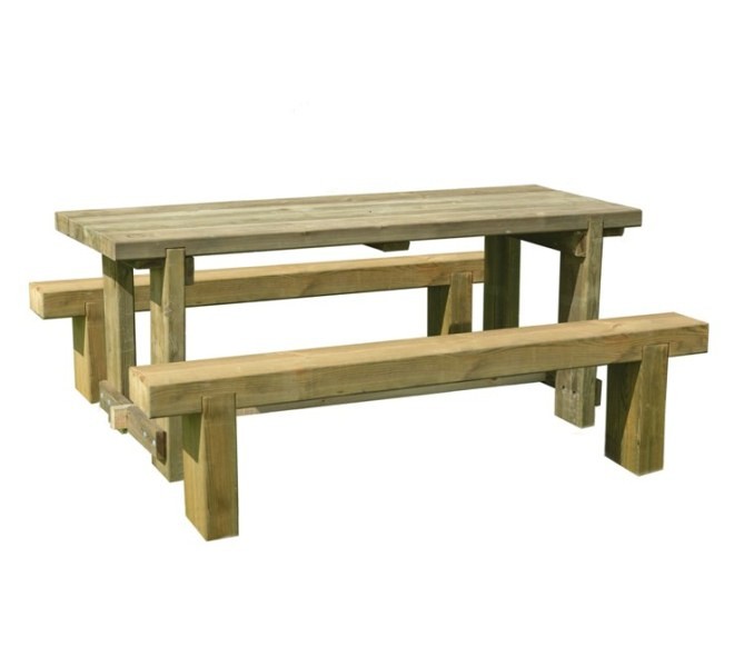 Forest 1.8m Refectory Table and 2 benches