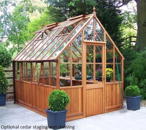 Victorian Greenhouse staging + shelving