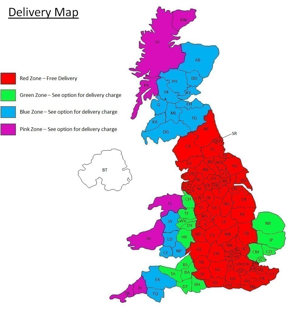 Delivery Zones Map