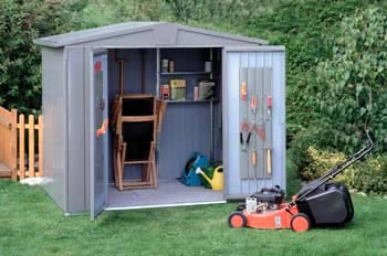 Biohort Europa Metal Shed in grey