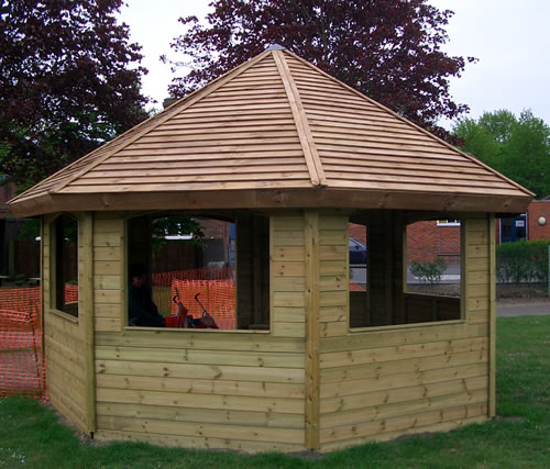 Octagonal gazebo for use as a class room